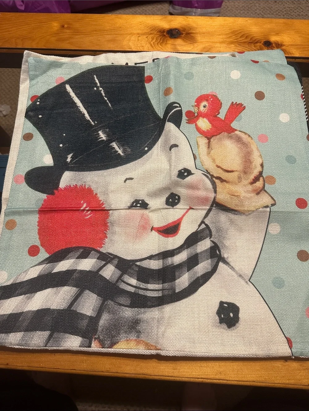 Christmas pillow covers and 3 never opened pillows.